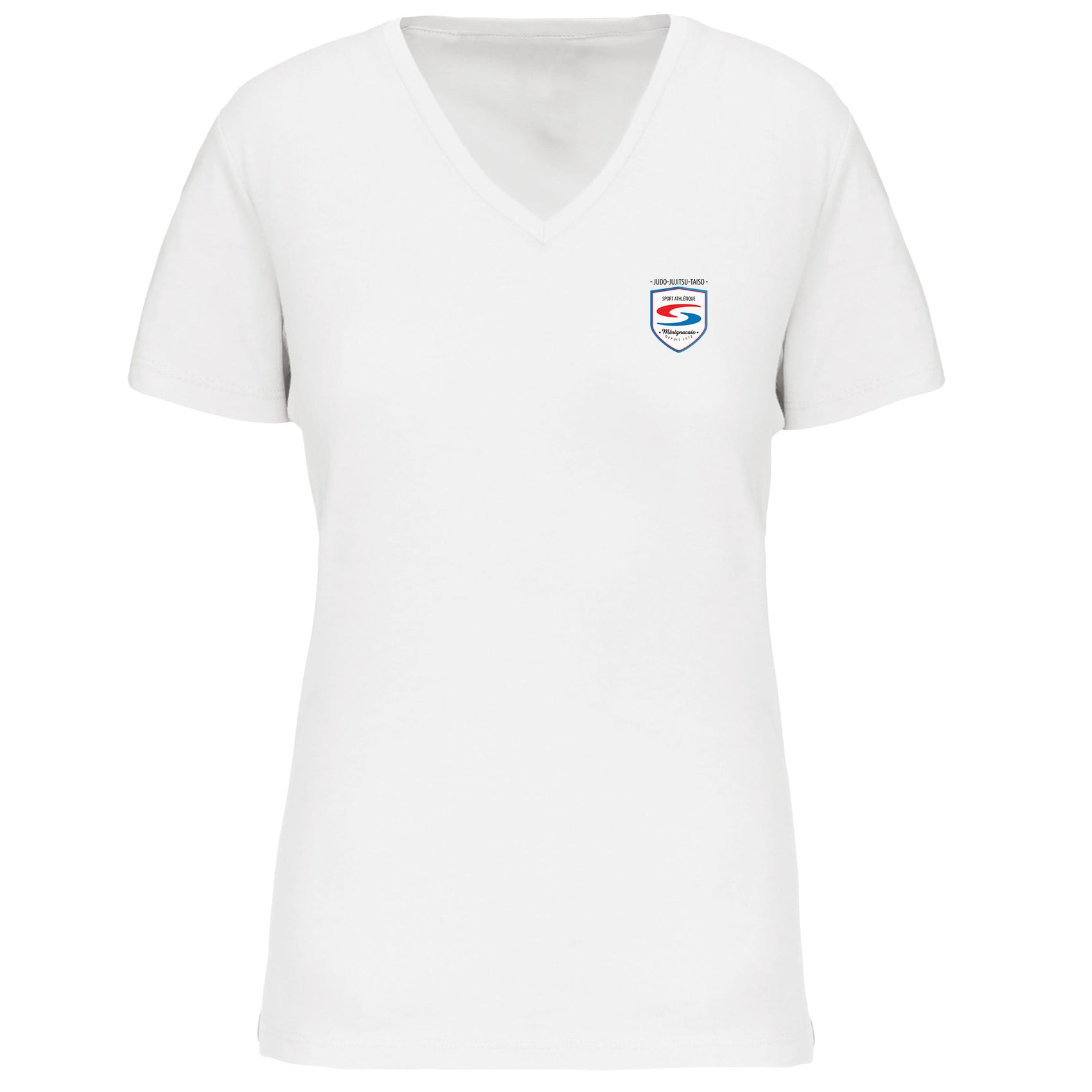 T-shirt Col V Fem. 100 % Coton