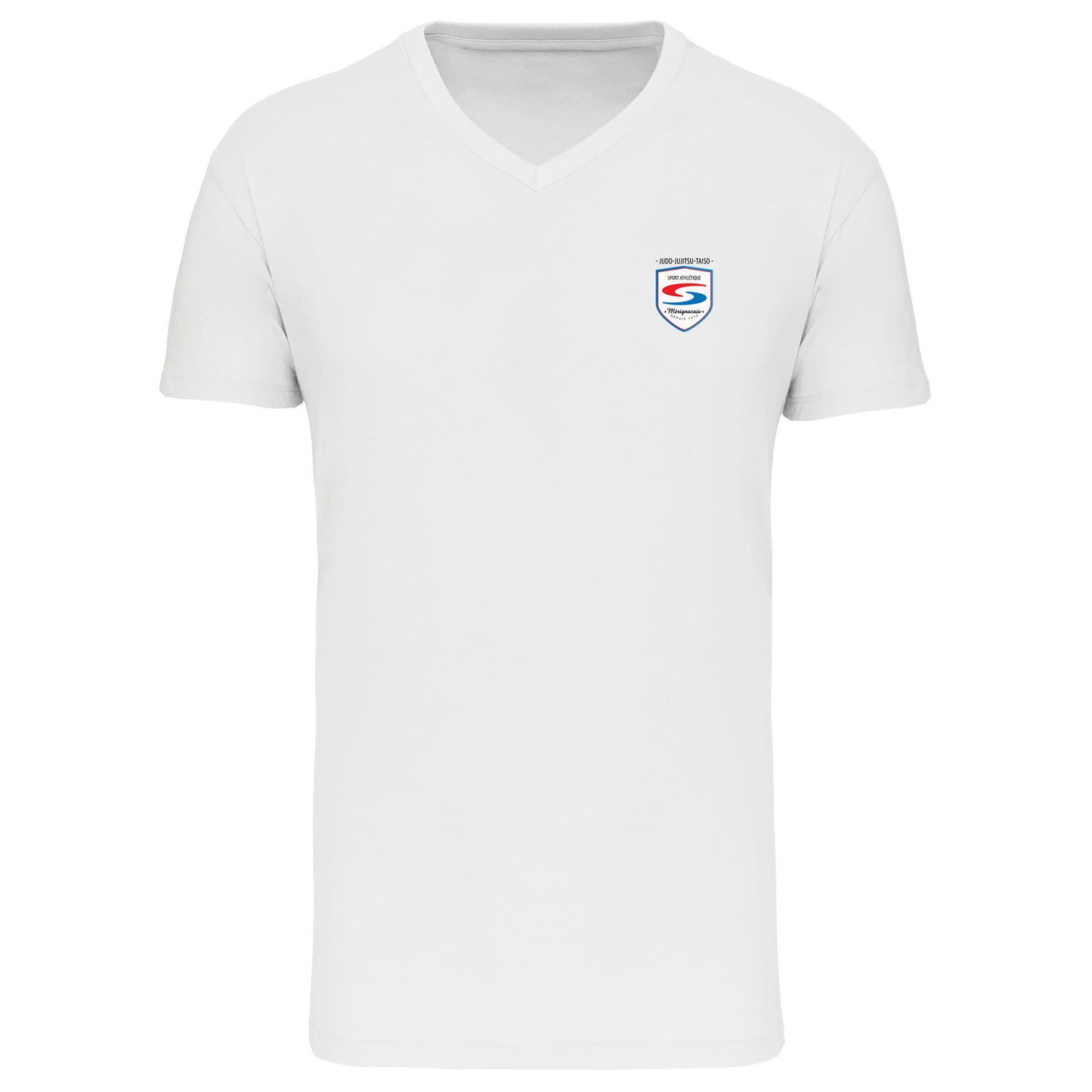 T-shirt Col V Hom. 100 % Coton