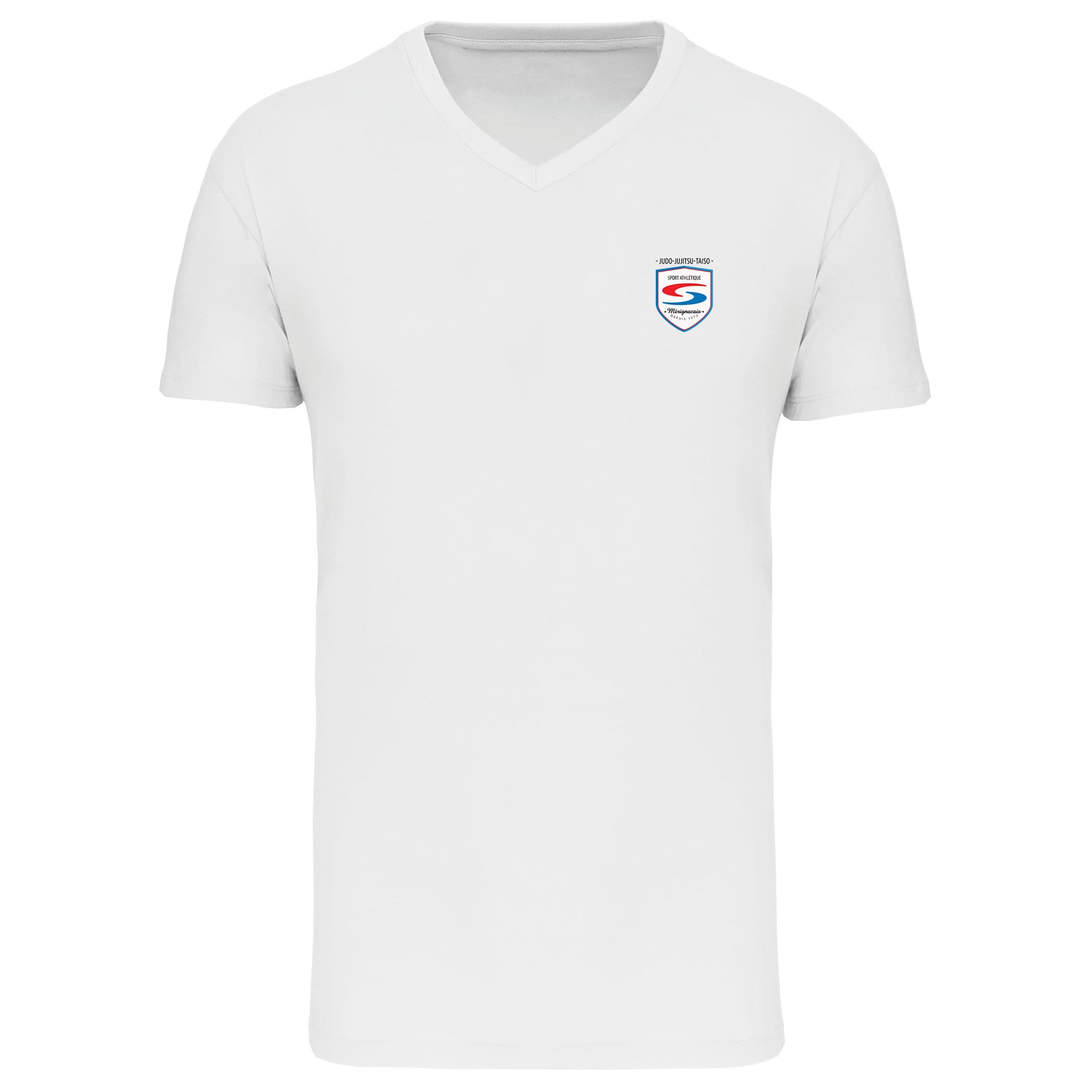 T-shirt Col V Hom. 100 % Coton