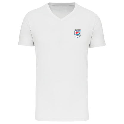 T-shirt Col V Hom. 100 % Coton