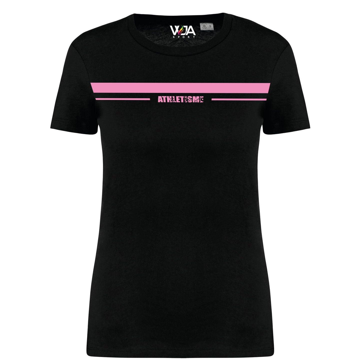 T-shirt Femme Bio Athlé Bande Rose