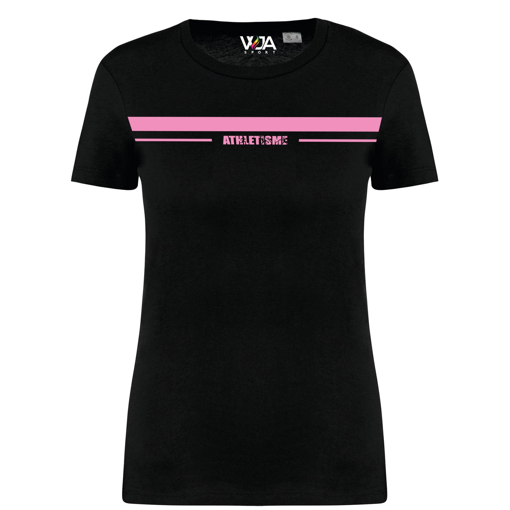 T-shirt Femme Bio Athlé Bande Rose