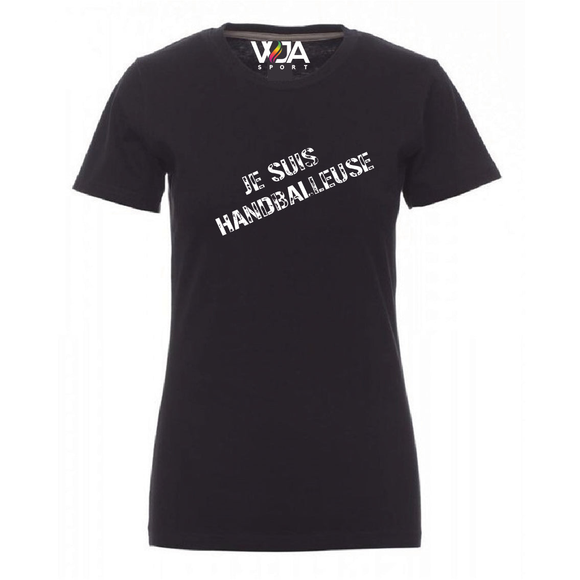 T-shirt Fem. " JE SUIS HANDBALLEUSE " Blanc