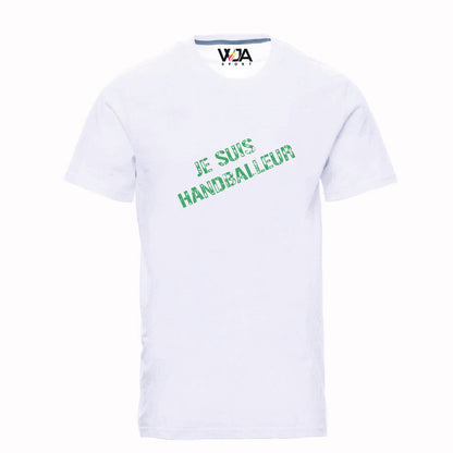 T-shirt Hom. " JE SUIS HANDBALLEUR " Vert