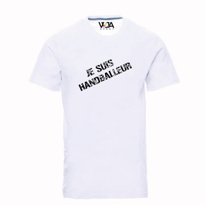 T-shirt Hom. " JE SUIS HANDBALLEUR " Noir