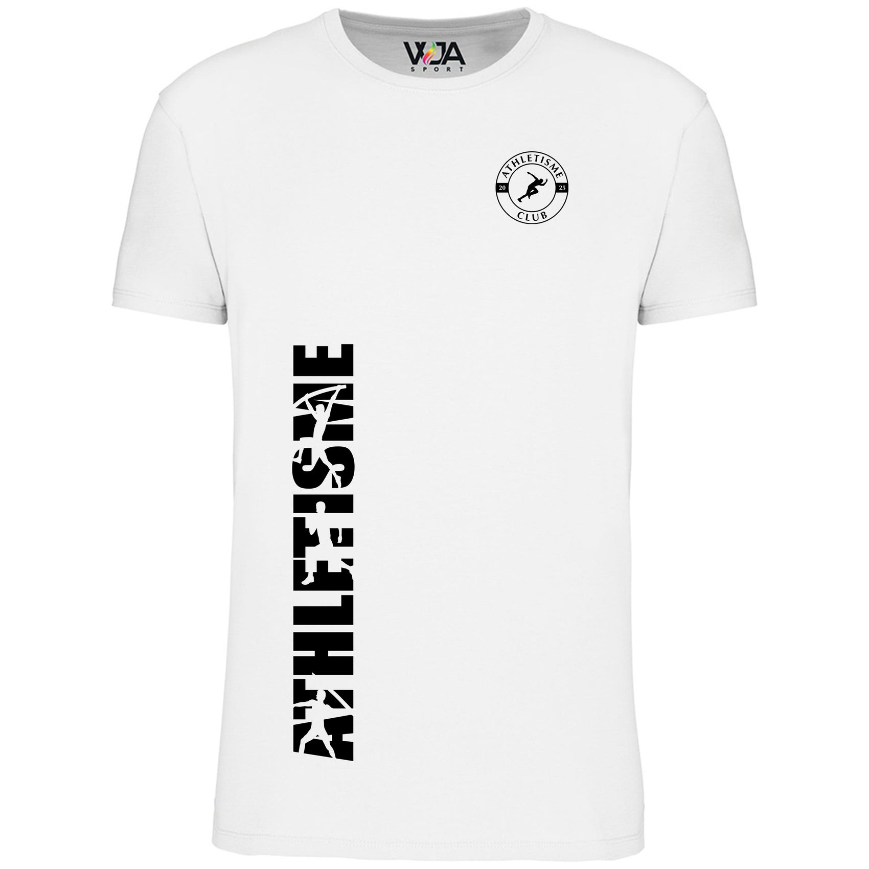 T-shirt Blanc Homme Bio Athlé Combo Noir