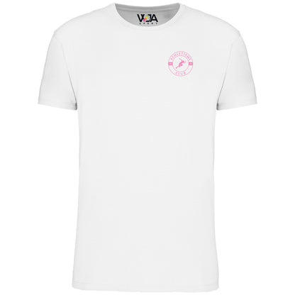 T-shirt Blanc Homme Bio Athlé Cœur Rose