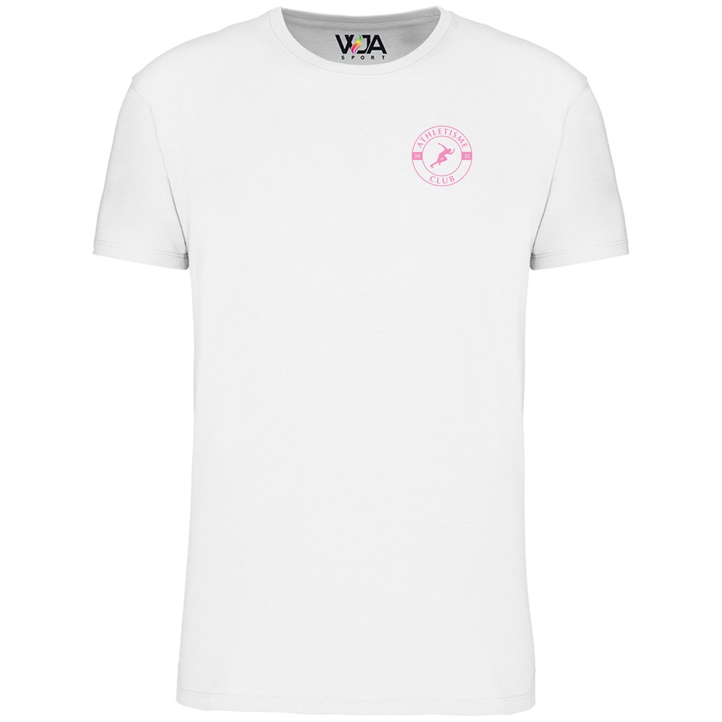 T-shirt Blanc Enfant Bio Athlé Cœur Rose
