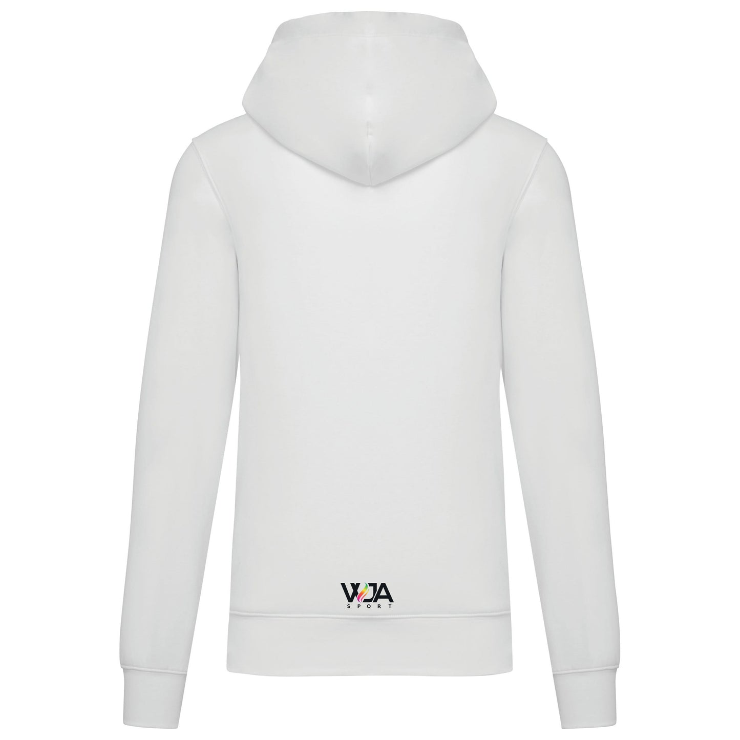 Sweat Capuche Blanc Homme Bio Athlé Cœur Noir