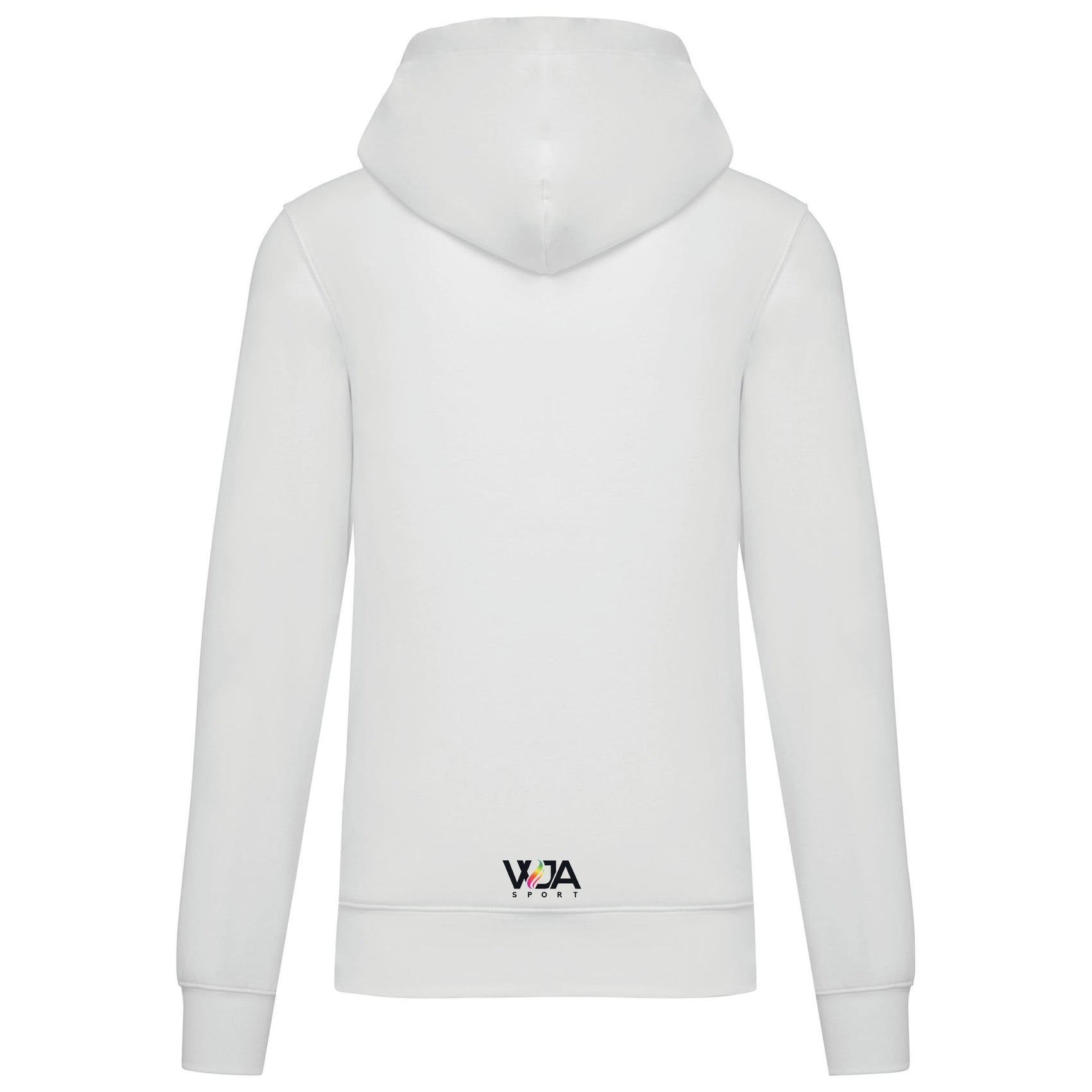 Sweat Capuche Blanc Homme Bio Athlé Cœur Noir