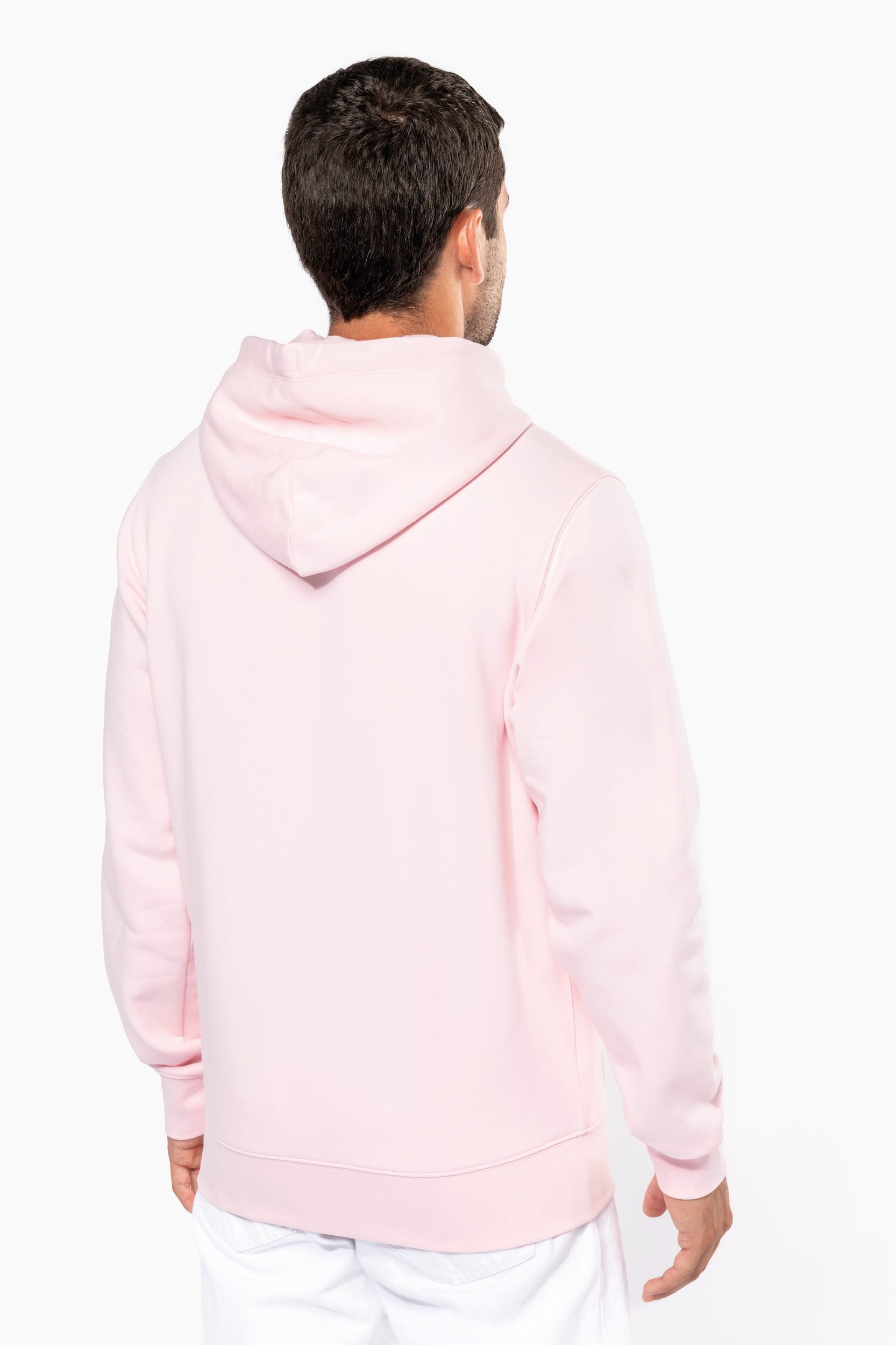 Sweat Capuche Blanc Homme Bio Athlé Cœur Noir