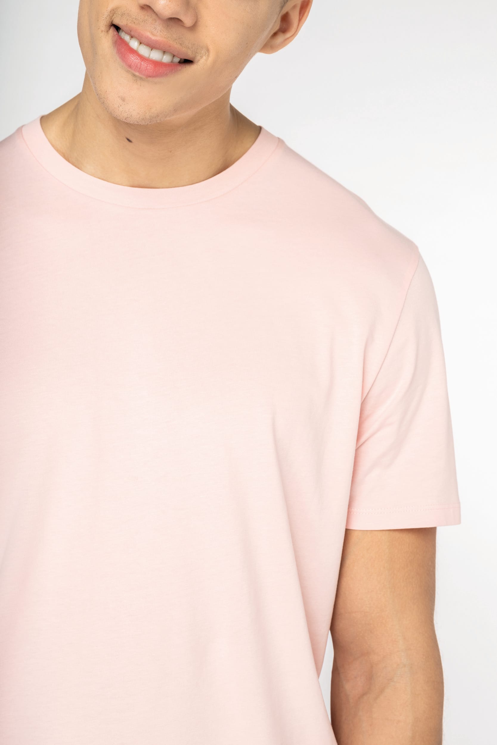 T-shirt Blanc Homme Bio Athlé Combo Rose
