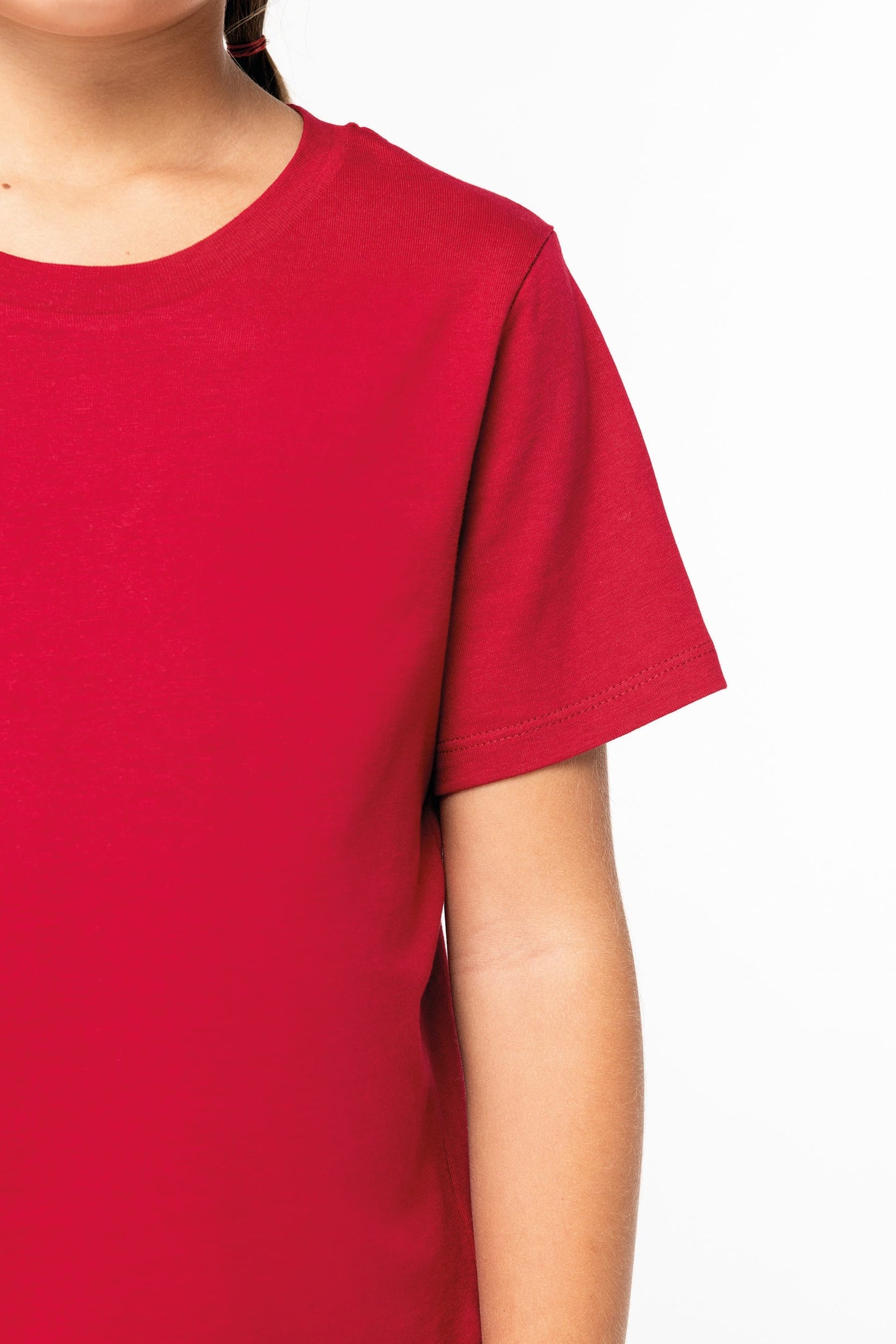 T-shirt Blanc Enfant Bio Athlé Cœur Rose
