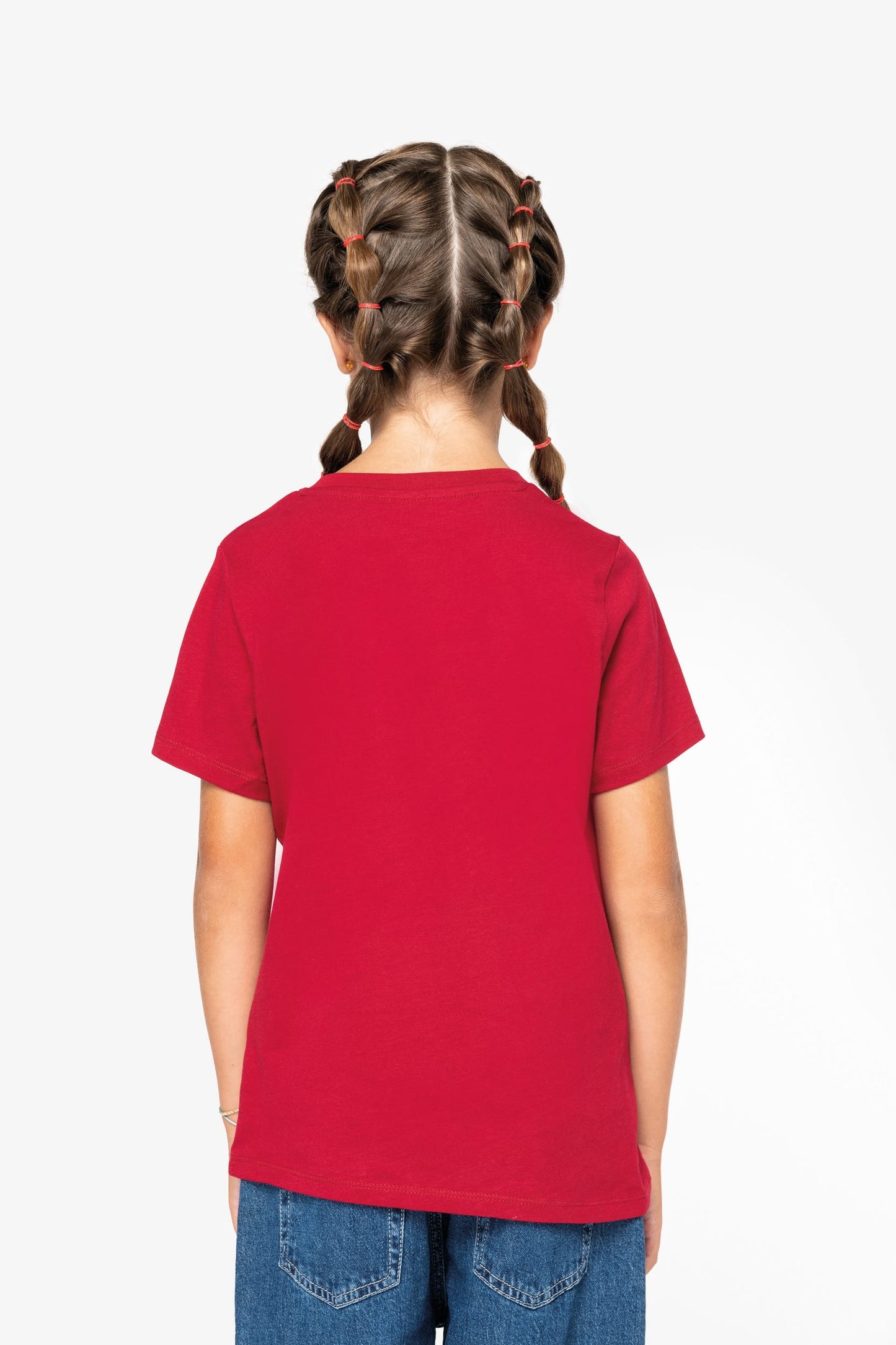 T-shirt Blanc Enfant Bio Athlé Cœur Rose