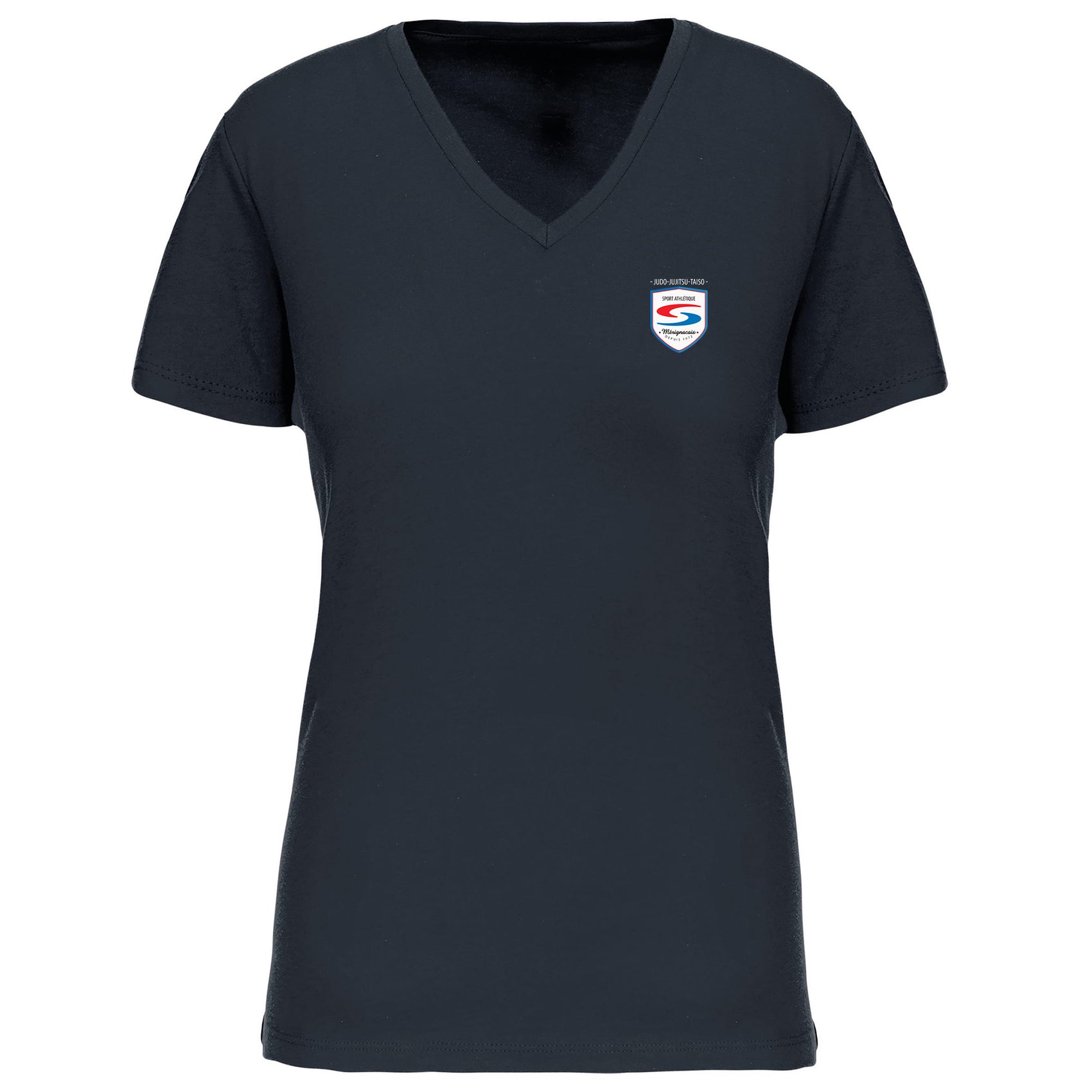 T-shirt Col V Fem. 100 % Coton