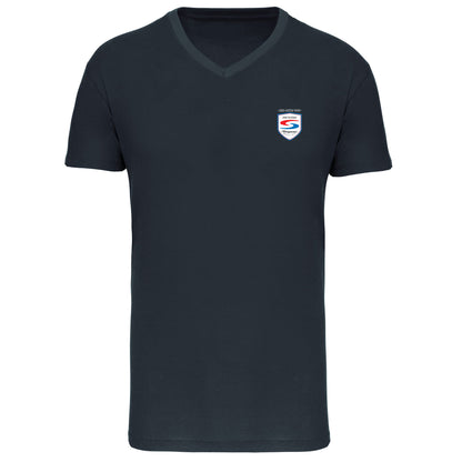 T-shirt Col V Hom. 100 % Coton