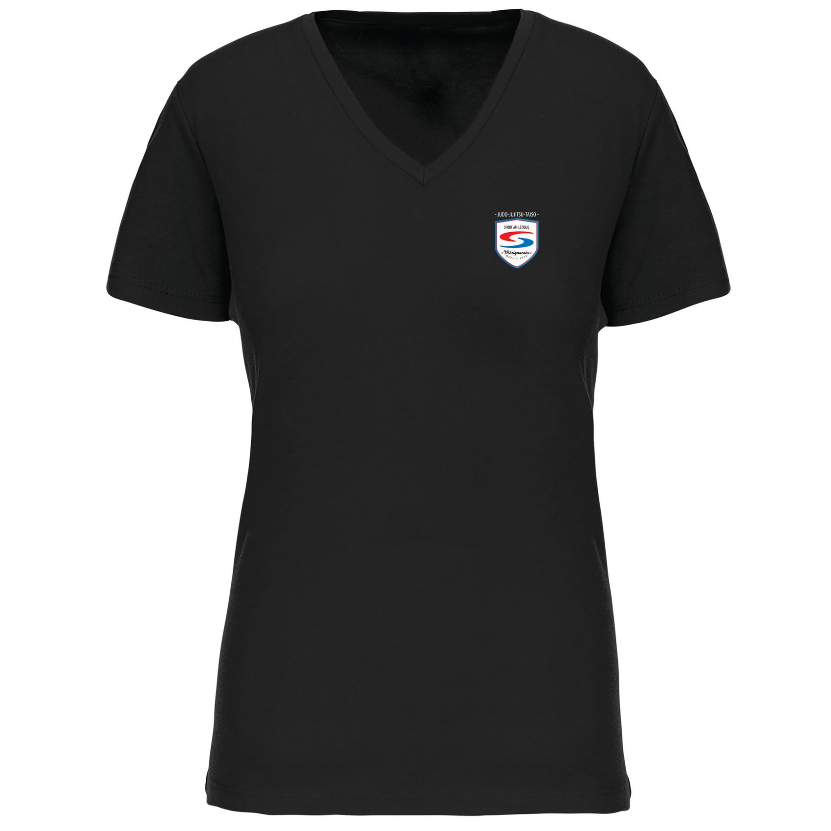 T-shirt Col V Fem. 100 % Coton