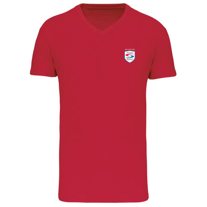 T-shirt Col V Hom. 100 % Coton